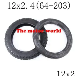 Motorcycle Wheels Tires 12X2.4 Tire Electric Scooter Tyre For Kids Bike 12 Inch 64203 Children Bicycle Drop Delivery Mobiles Motorc Dhtsd