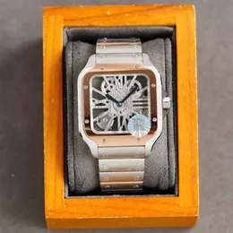 Hollow Mens Watch Automatic Mechanical Watches Sapphire 39.8mm Fashion Business Wristwatch Double Folding CLASP MONTRE DE LUXE