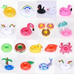 Iatable Flamingo Bebidas Suporte de Copo Piscina Flutuadores Bar Coasters Dispositivos de Flutuação Crianças Brinquedo de Banho Tamanho Pequeno para Crianças