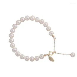 Strand Natural Freshwater Pearl 14K Gold Gioielli barocchi bracciale per donne