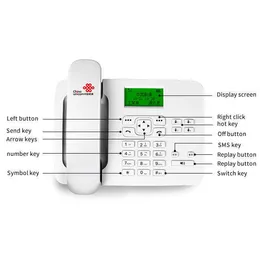 Landline Desktop Phone Customized 2G GSM cordless telephone For Home Smart Telephone Set With SIM Card