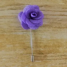 Dekorativa blommor 1 st man brudgummen boutonniere tyg rosblomma män knapphål bröllop fest prom kostym corsage stift brosch