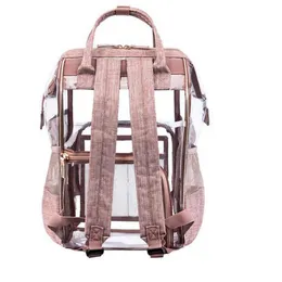 2020 PVC Bolsa escolar multifuncional transparente de PVC 4Colors Backpack de viagem ￠ prova d'￡gua feminino Backpack258k
