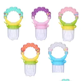 Pacifiers# 2021 Sile Infant Baby Pacifier Feeder Fruits Vegetables Feeding Dummy Nipple Teat Rattle Toy Supplies Food Drop Delivery Dhq0V