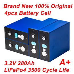 3.2V 280AH Helt ny version LIFEPO4 280 AH Grad A Fullt matchad DIY 3.2 V uppladdningsbart batteripaket EU US Tax Free med CABBAR