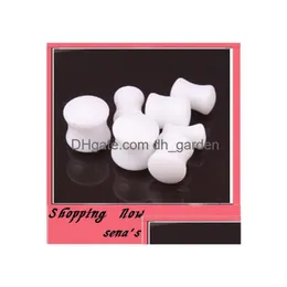 Spine Tunnel 100 Pz / lotto 312 Mm Corpo Bianco Gioielli Acrilico Solido Flesh Tunnel Ear Plug Pierce Drop Delivery Dhgarden Dhdh3