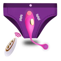 Mutandine Wireless Remote Vibratore Controllo vibrante Ogginabile Dildo G Spot Spot stimolatore Vagina Anal Vagina per donne Q0602260D