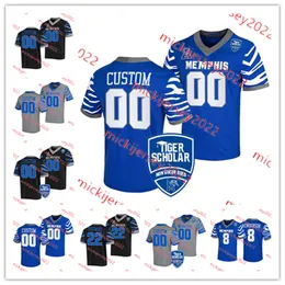 Andrew Jones Tevin Carter Memphis Football Jersey 4 Calvin Austin III Cormontae Hamilton Geoffrey Cantin-Arku Royce White Cam'Ron Jackson Memphis Tigers Jerseys