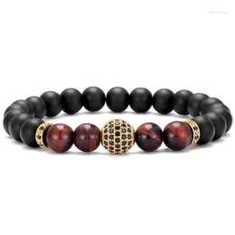 Fios de miçangas de 8 mm de bola de bola de bola prata cobre cz zircão de zircônia cúbica contas bohemian bracelete Agata Onyx Stone Bangles Rtg234 INTE22