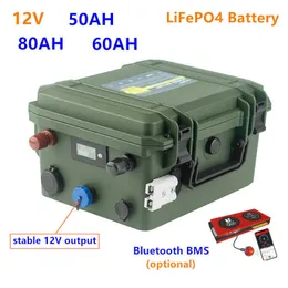 12V 50ah 60ah 80ah Lifepo4 batterie pack 12V lifepo4 50AH 60AH 80ah batterie étanche Lithium phosphate batterie