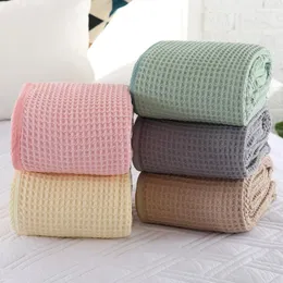 Koce Plaid Cotton Coint For Bed Japan Waffle rzut na sofę letni ręcznik kołdra osłona łóżek