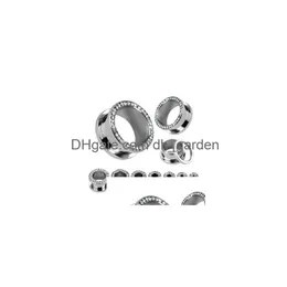 Wtyczki Tunele mieszaj 416 mm 80pcs/partia przezroczyste kryształowe wskaźniki ucha miąższowe wtyczne helisa helisa piercing biżuteria pirsing upuszczenie deliv dhgarden dhryf