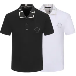 2023 neuester Designer-Männer Polos T-Shirt Slim-Fit-Stand Halsband Logo Stickerei Luxus Polo-Hemden Spinn Sommer lässiger atmungsaktiv 100% Baumwolltimen T-Shirts für Herren
