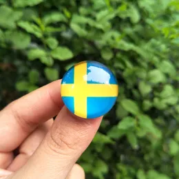 Partys Sweden Flag Brooch Crystal Glass Brooch Metal European American Asian National Flag Brooch Badge National Flag Brooch Team Emblem Crystal