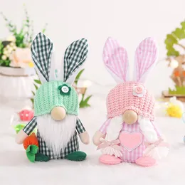 Ny Easter Bunny Decoration Party Favor 21x9x6cm Faceless Old Par Doll Home Props Gift Wholesale TT0218