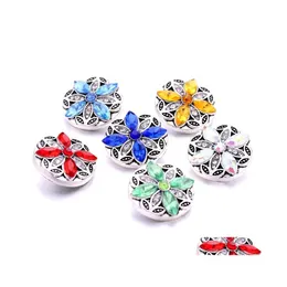 Gancos de ganchos Rhinestone Gadget Chunk 18mm Snap Button Charms BK para Snaps Diy J￳ias Fundi￧￵es de J￳ias Fornecedores Drap Drop Drop Compone Dh32a