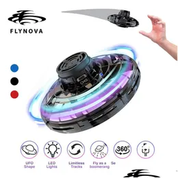 Electric/RC Aircraft Flynova Fidget Spinner Toys 2020 New UFO Flying Portable 360 ​​ﾰ دوار مصابيح LED DERISS DRONDRIS