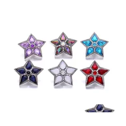 Clasps Hooks Noosa Fivepointed Star 18Mm Ginger Snap Jewelry Black Plated Diy Necklace Bracelet Accessory Finding Drop Delivery Fi Dh3Ta