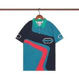 Golfpolos für Männer Designer T-Shirt High Street Stickereistitching Revers Polo-Hemd Hosenträger gedruckt High-End High Street Trend Tops gedruckt