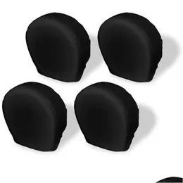 CAR DVR Däck täcker ERS 4 Pack Vinyl Wheel Protector för lastbil SUV Trailer Camper RV Fit Diameters Black1 Drop Delivery Mobiles Motorc DH5G0