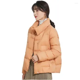Casaco de trincheira feminina Jaqueta de casaco feminino Parka 2023 pão de inverno de outono pequeno solto casual casual luz portátil roupas de algodão