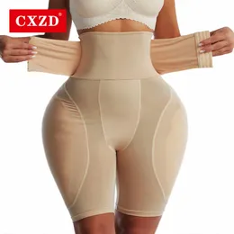 ウエストおなかのシェーパーCXZD女性ポスト産後ボディー下着ハイウエストヒップパッドパンティー太ももスリムなセクシーなバットリフターフェイクロバパンティー