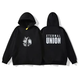 black mens hoodie fleece jumper designer hoodies Jesus UNION streetwear pullover sweatshirt Men's Clothing