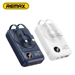 Handy-Powerbanks REMAX tragbares Kraftwerk Handy-Ladegeräte Typ-C-Kabel magnetisches kabelloses Schnellladegerät Powerbank 20000 mAh J230217