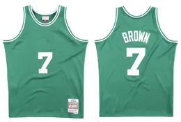 Dee Brown Özel Basketbol Forması S-6XL Mitchell Ness Jersey 1990-91 Mesh Hardwoods Classics Retro Formalar Erkek Kadın Gençlik 33