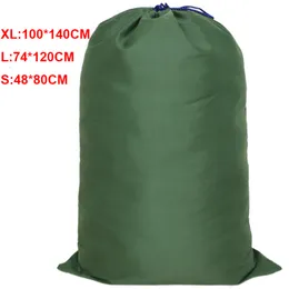 Storage Bags 100*140CM Super Large Size Canvas Clothes Quilt Storage Bag Thicken Oversized Drawstring Packing Bag Linen Luggage Organizer Big 230217