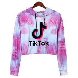 여자 여자 옷을위한 Tiktok 스웨트 셔츠 틴크 토크 가을 겨울 후드 레터 후드 스포츠 스웨터 의류 259b