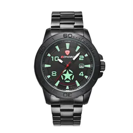 2020 Longbo Luxury Men Army Army Star Sports Canvas Кожаные Quartz Watches for Men Leisure Clock Simple Watch Orologi Da Uomo 80217299L