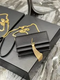 Top KATE borsa a catena con nappe borsa da donna con patta busta messenger borsa a tracolla portafoglio da donna borse di design di lusso di marca portafoglio da donna 01