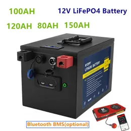 12V LiFePO4 100ah 120ah 150ah Batterie lifepo4 12V 100AH 120ah 150ah Lithium-Eisenphosphat-Akku mit 10A/20A Ladegerät