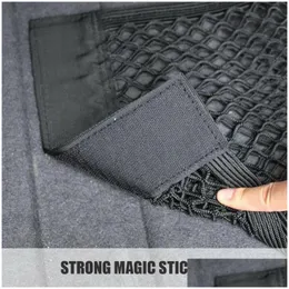 Car Dvr Car Organizer Storage Net Large Trunk Bag Elastic Holder Mesh Seat Back Organiser Lage Interior Modings Accessories Drop Deliv Dhymj