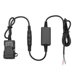 1PCS 3 1AMP 방수 오토바이 이중 USB 충전기 키트 USB 어댑터 케이블 전화 태블릿 GPS 충전기 케이블 하네스 2221E