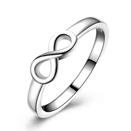 Wedding Rings Promotie Fashion Infinity Ring 925 Sterling Silver 8 Vorm Endless Love Mid Stackable For Women JewelryWedding