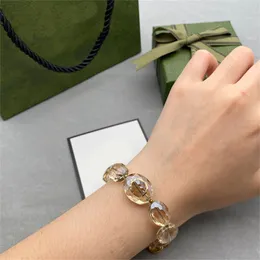 Womens gemstone luxury mens jewellery cute designer bracelets charms trendy letter rhinestone flowers shape gemstone fine chain heart luxury bracelet E23