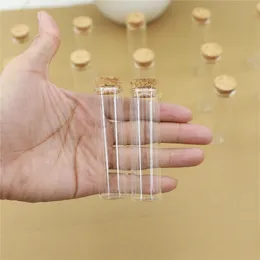 Butelki do przechowywania słoiki 50pcs/działka szklana butelka 22*80 mm Test Tube Cork Cork Mini Mini Butelki przyprawowe Pojemnik Małe samowlęce