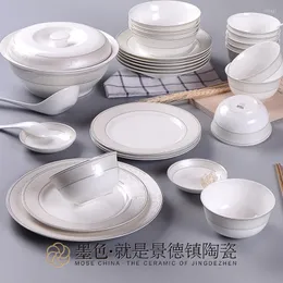 أدوات المائدة يضع السحابة السحابة 30 PC Jingdezhen السيراميك أدوات الجدول صحن الطبق الأوروبية