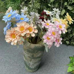 Fiori decorativi 5 forchette germana seta artificiale mobili per la casa fai -da -te disposizione floreale decorazione del matrimonio fiore