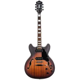 Grote Semi-Hollow Honey Sunburst Body Electric Guitar Matte Finita P90 Pickup Hardware Chrome
