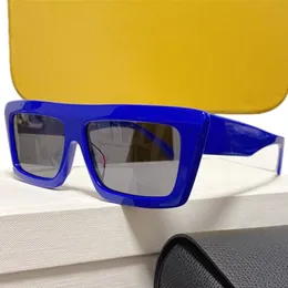 2023 Flattop Sunglasses UV400 UV400 Unisex Concise 직사각형 아세테이트 FullRIM 57-13-148 처방 고글을위한 Kleinblue Fullset Packing Case