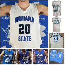 Yeni Basketbol Giyiyor Özel Indiana State Sycamores Basketbol Koleji Jersey NCAA KOLEJİ TYREKE KEY BARNES JAKE LARAVIA COOPER NEESE TRE W