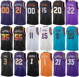 Printed Association Classic Basketball TJ Warren Jerseys 21 Darius Bazley 55 Chris Paul 3 Devin Booker 1 DeAndre Ayton 22 Kevin Durant 35 Earned Uniform Men Women