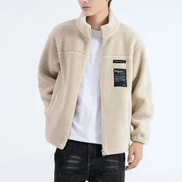 남자 재킷 봉제 코트 양털 스탠드 칼라 남성/여자 2023 가을 겨울 따뜻한 커플 두꺼운 재킷 chaquetas hombre