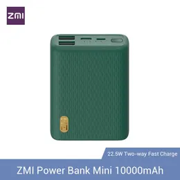 휴대폰 전력 은행 ZMI 10000MAH 미니 파워 뱅크 QB817 TWOWAY 빠른 충전 225W 최대 소형 크기의 고용량 지원 저 전류 충전 J230217