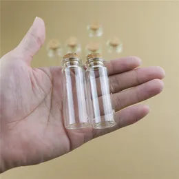 Storage Bottles Jars 50pcs/Lot 22*60mm 12ml Storage Glass Bottles With Cork Stopper Crafts Tiny Jars Transparent Empty Glass Jar Mini Bottle Gift 230217