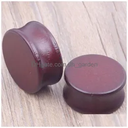Plugs Tunnels Fashion Brown Flare Piercing Body Jewelry Ear Wood Gauges Sale 70Pcs Mix 822Mm Drop Delivery Dhgarden Dhtns