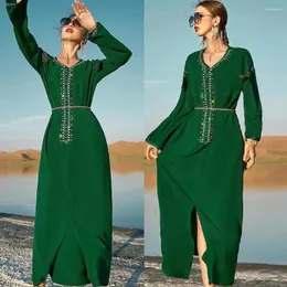 民族服イスラム教徒ドバイ・アバヤ手縫いダイヤモンドドレス中東アラブのイスラム光贅沢な着物カフタン・カフタン・ローブ・ジルバブパーティー